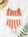 Zoya Striped High Waist Floral Swimsuits - Vestir en Moda