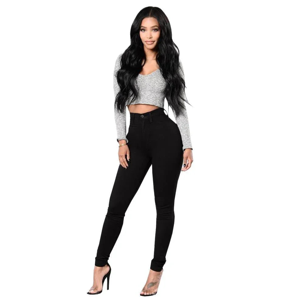 Zuri Elastic Required Fashion Wear High Rise Jeans Plus Size Denim - Vestir en Moda