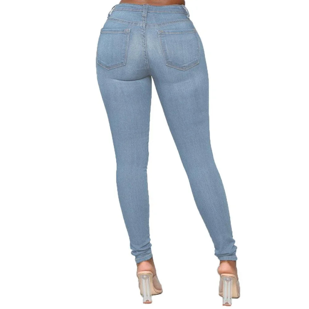 Zuri Elastic Required Fashion Wear High Rise Jeans Plus Size Denim - Vestir en Moda