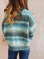 Rosita Striped Round Neck Long Sleeve Sweater
