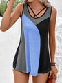 Rosanna Cute Color Block Tank Top