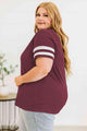 Vanessa Plus Size Striped V-Neck T-Shirt
