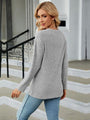 Tatiana Round Neck Long Sleeve Blouse