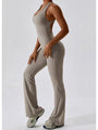 Factima Cutout Wide Strap Bootcut Active Jumpsuits