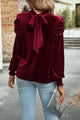 Alejandra Mock Neck Puff Sleeve Blouse