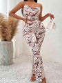 Juana Printed Sleeveless Wide Leg Jumpsuits