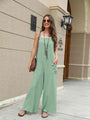Jaqueline Square Neck Sleeveless Jumpsuits