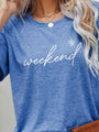 Zoe WEEKEND Flower Graphic Short Sleeve Tees