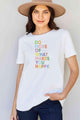 Sonia Simply Love Full Size Slogan Graphic T-Shirt - Vestir en Moda
