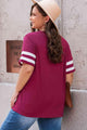 Vanessa Plus Size Striped V-Neck T-Shirt