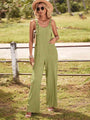 Erica Round Neck Sleeveless Jumpsuits with Pockets