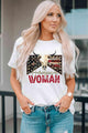 Vianny AMERICAN WOMAN Graphic Round Neck Tees