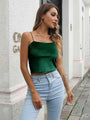 Vianna Straight Neck Cropped Cami Tops