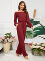 Kori Off Shoulder Straight Leg Jumpsuit - Vestir en Moda
