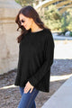 Valeria Ribbed Round Neck Long Sleeve Sweater