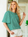 Katy Floral Round Neck Half Sleeve Blouse