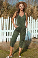 Jhobeida Scoop Neck Sleeveless Jumpsuits with Pockets