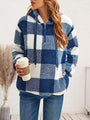 Elida Plaid Half Zip Drawstring Jacket - Vestir en Moda