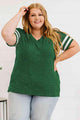 Vanessa Plus Size Striped V-Neck T-Shirt