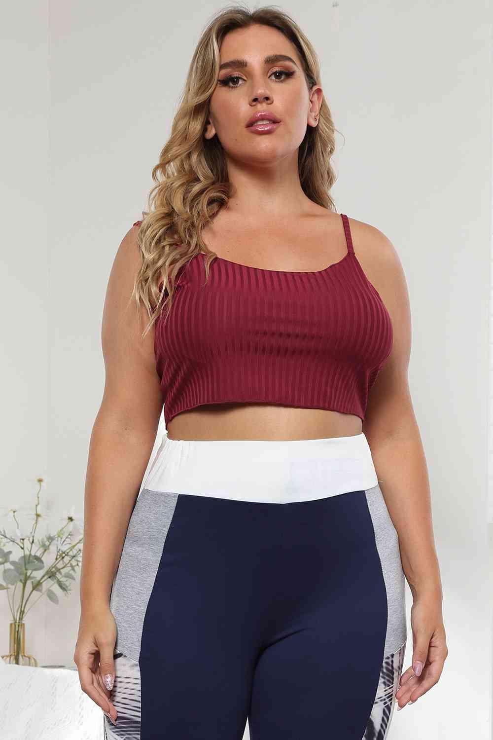 Belinda Plus Size Ribbed Spaghetti Tank Top