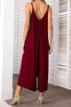 Carolina Spaghetti Strap Scoop Neck Jumpsuits