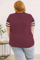 Vanessa Plus Size Striped V-Neck T-Shirt