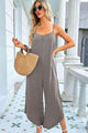 Ritta Round Neck Pocketed Sleeveless Jumpsuits