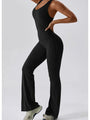Factima Cutout Wide Strap Bootcut Active Jumpsuits