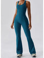 Factima Cutout Wide Strap Bootcut Active Jumpsuits
