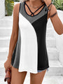 Rosanna Cute Color Block Tank Top