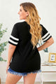 Vanessa Plus Size Striped V-Neck T-Shirt