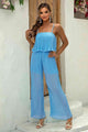 Jovie Spaghetti Strap Wide Leg Jumpsuit - Vestir en Moda