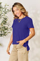 Naomi Full Size Round Neck Short Sleeve Blouses
