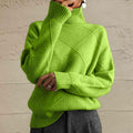 Fanny Geometric Turtleneck Long Sleeve Sweater