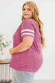 Vanessa Plus Size Striped V-Neck T-Shirt