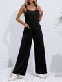 Desiree Tie-Shoulder Wide Leg Jumpsuits with Pockets