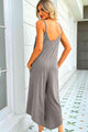 Ritta Round Neck Pocketed Sleeveless Jumpsuits
