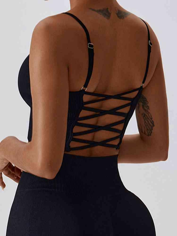 Gabriela Lace-Up Cropped Tank Top