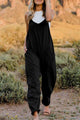 Cleotirde V-Neck Sleeveless Jumpsuits with Pocket