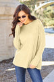 Valeria Ribbed Round Neck Long Sleeve Sweater