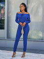 Dulce Up Off-Shoulder Long Sleeve Jumpsuits