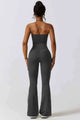 Sheila Halter Neck Flare Sport Jumpsuits