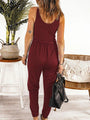 Ana Full Size Tie Waist Sleeveless Jumpsuits