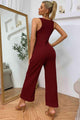 Amoura Sleeveless Straight Leg Jumpsuit - Vestir en Moda