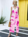 Marielis Tie-Dye Tie Waist Sleeveless Jumpsuits
