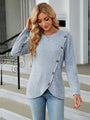 Tatiana Round Neck Long Sleeve Blouse