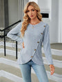 Tatiana Round Neck Long Sleeve Blouse