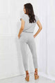 Meliza Comfy Days Full Size Boat Neck Jumpsuits in Grey
