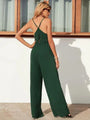Sodelis Cutout Spaghetti Strap Wide Leg Jumpsuits