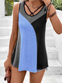 Rosanna Cute Color Block Tank Top